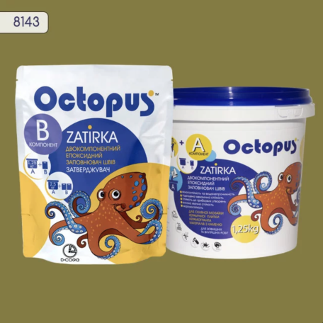 Двокомпонентна епоксидна фуга Octopus Zatirka колір 8143, 1,25 кг (8143-1)
