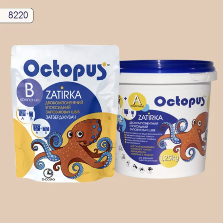 Двокомпонентна епоксидна фуга Octopus Zatirka колір 8220, 1,25 кг (8220-1)