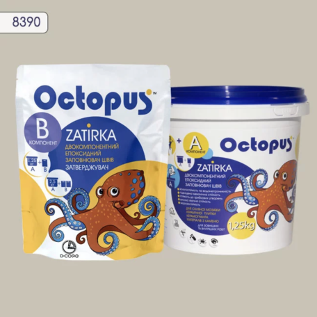 Двокомпонентна епоксидна фуга Octopus Zatirka колір 8390 1,25 кг (8390-1)