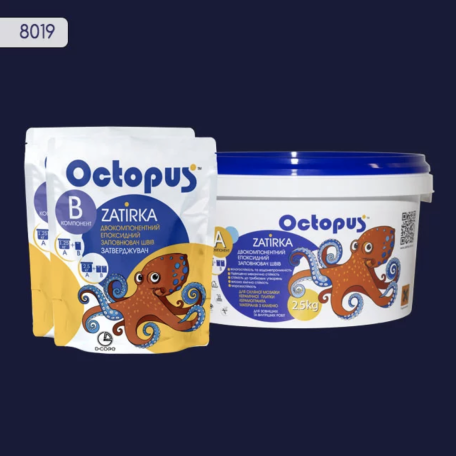 Двокомпонентна епоксидна фуга Octopus Zatirka колір 8019, 2,5 кг (8019-2)