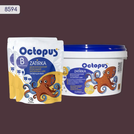 Двокомпонентна епоксидна фуга Octopus Zatirka колір фіолетовий 8594 2,5 кг (8594-2)