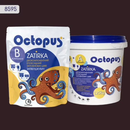 Двокомпонентна епоксидна фуга Octopus Zatirka колір темний фіолет 8595 1,25 кг (8595-1)