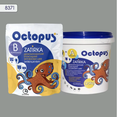 Двухкомпонентная эпоксидная затирка Octopus Zatirka цвет 8371, 1,25 кг (8371-1)