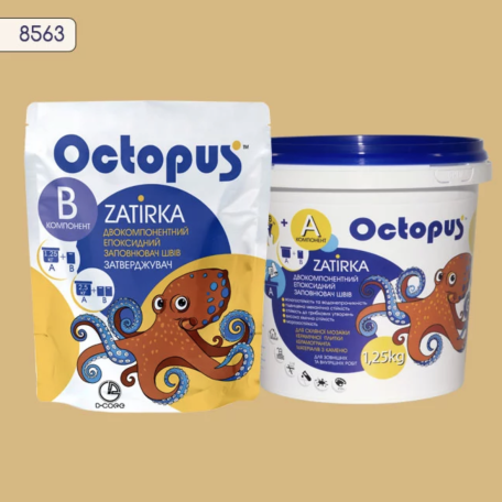 Двокомпонентна епоксидна фуга Octopus Zatirka колір жовтий 8563 1,25 кг (8563-1)