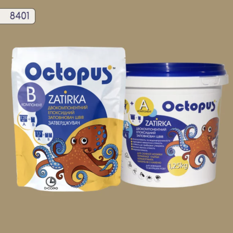 Двокомпонентне епоксидне затирання Octopus Zatirka колір 8401, 1,25 кг (8401-1)