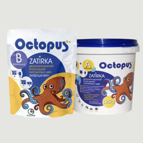 Двухкомпонентная эпоксидная затирка Octopus Zatirka цвет № 8001 1,25 кг (8001-1)