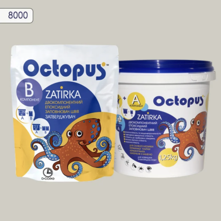 Двокомпонентна епоксидна фуга Octopus Zatirka колір № 8000 1,25 кг (8000-1)
