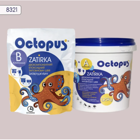 Двокомпонентна епоксидна фуга Octopus Zatirka колір 8321 1,25 кг (8321-1)