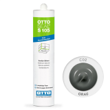 Санітарний силіконовий герметик OTTOSEAL S105 С02 свинець (Grau), 310 мл (S105C02)