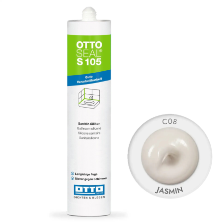 Санитарный силиконовый герметик OTTOSEAL S105 С08 (Jasmin), 310 мл (S105C08)