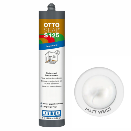 Силиконовый герметик Ottoseal S125 С6919 Mat-WEISS (белый матовый), 310 мл (S125С6919)