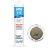 Силіконовий герметик Litokol OttoSeal S70 C6111 сірий матовий (matt Sanitärgrau), 310 мл (S70C6111)