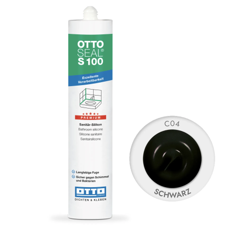 Силиконовый герметик OttoSeal S100 С04 (schwarz), 300 мм (S100C04)
