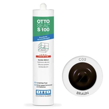 Силиконовый герметик OttoSeal S100 С05 (braun), 300 мм (S100C05)
