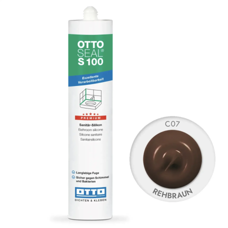 Силиконовый герметик OttoSeal S100 С07 (rehbraun), 300 мм (S100C07)