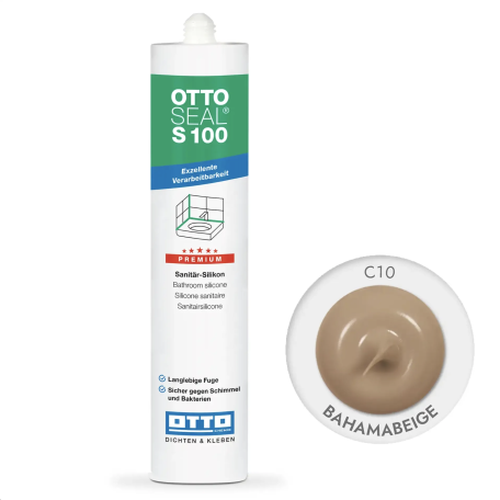 Силиконовый герметик OttoSeal S100 С10 (bahamabeige), 300 мм (S100C10)