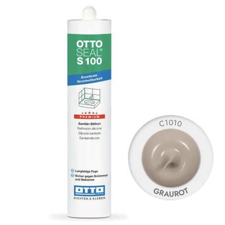 Силиконовый герметик OttoSeal S100 С1010 (graurot), 300 мм (S100C1010)