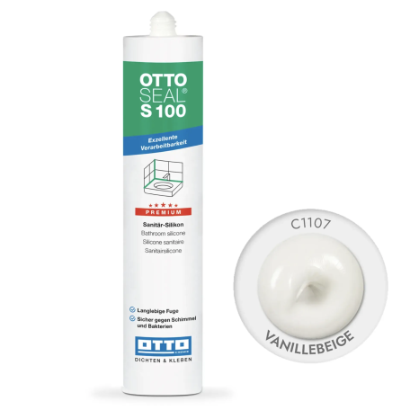 Силиконовый герметик OttoSeal S100 С1107 (vanillebeige), 300 мм (S100C1107)
