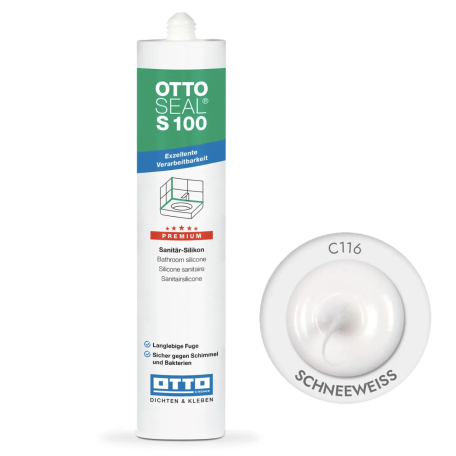 Силиконовый герметик OttoSeal S100 С116 (schneeweiß), 300 мм (S100C116)