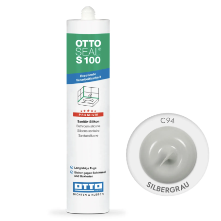 Силиконовый герметик OttoSeal S100 C94 (Silbergrau), 300 мм (S100C94)