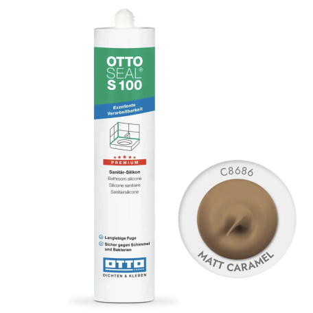 Силиконовый герметик OttoSeal S100 C8686 (Caramel matt), 300 мм (S100C8686)