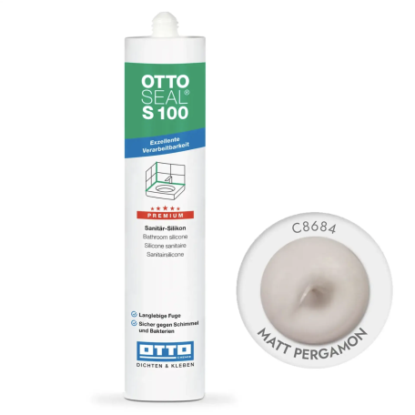 Силиконовый герметик OttoSeal S100 C8684  (matt pergamon) (S100C8684)