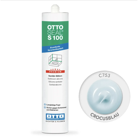 Силиконовый герметик OttoSeal S100 C753 (Crocusblau), 300 мм (S100C753)