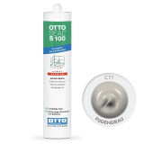 Силіконовий герметик OttoSeal S100 C71 (Fugengrau), 300 мм (S100C71)