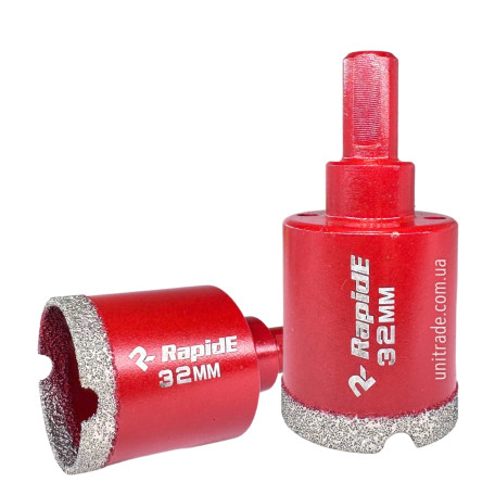Алмазная коронка RapidE Red Point EVO 32 мм, под дрель (НФ-00001853)