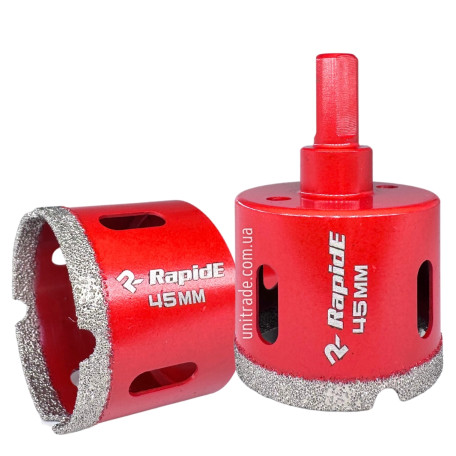 Алмазная коронка RapidE Red Point EVO 45 мм, под дрель (НФ-00001856)