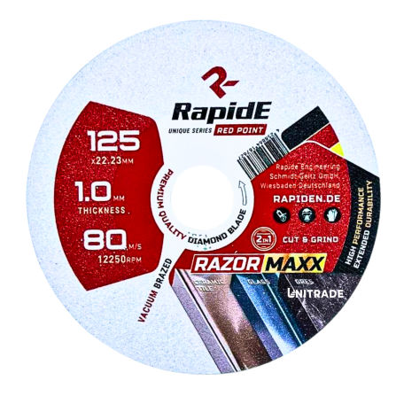 Диск алмазный 125 мм для стекла/керамики/керамогранита RapidE Red Point RAZORMAXX 2in1 (НФ-00002782)