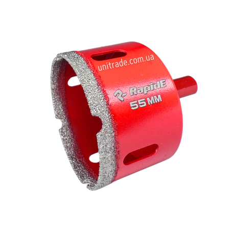 Алмазная коронка RapidE Red Point EVO 55 мм, под дрель (НФ-00001858)