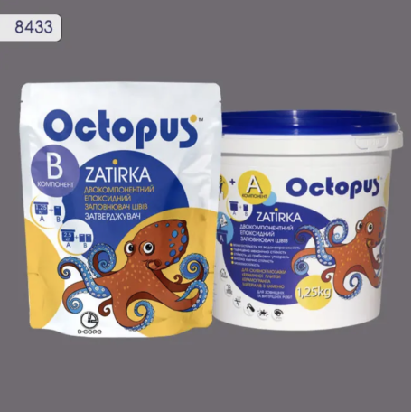 Двокомпонентна епоксидна фуга Octopus Zatirka колір 8433, 1,25 кг (8433-1)