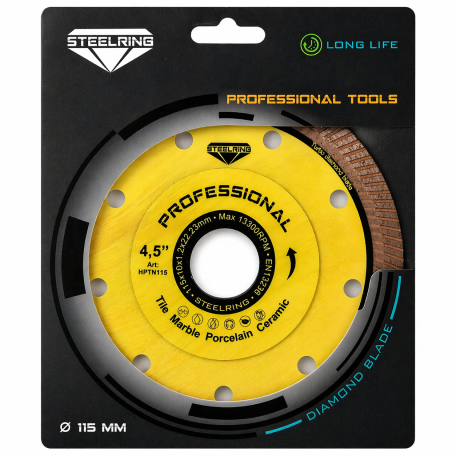 Супертонкий узкий алмазный диск Steelring PROFESSIONAL HPTN V2 115х1.2 (HPTN115V2)