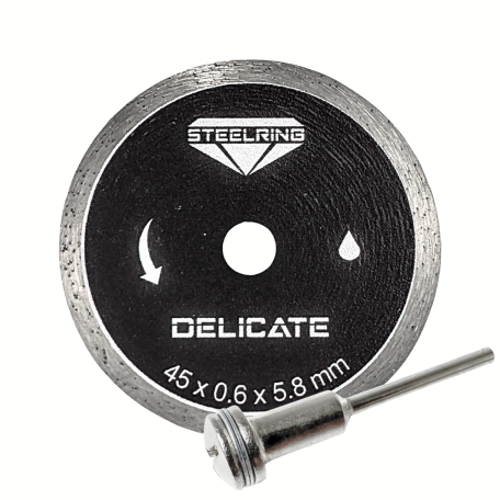Алмазный диск STEELRING 45x0,6x5,8 мм с держателем (PSB45H)