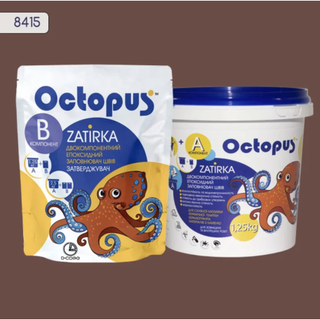 Двухкомпонентная эпоксидная затирка Octopus Zatirka цвет 8415, 1,25 кг (8415-1)