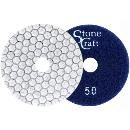 Алмазный шлифовальный диск (черепашка) №50, 125 мм StoneCraft на липучке (00673)