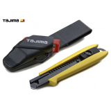 Нож строительный TAJIMA DC-L500YSFBL с выдвижным сегментным 18 мм + кобура (1101-1703)