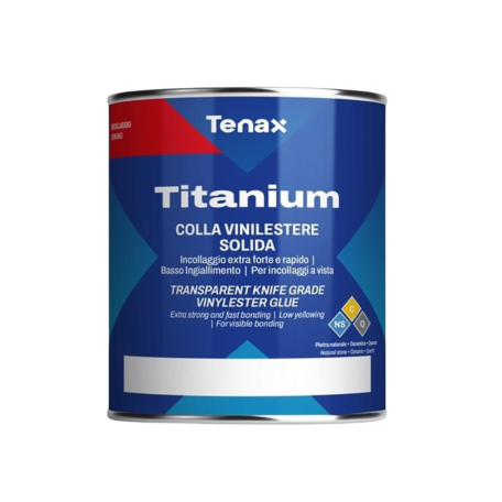 Прозрачный клей TENAX TITANIUM EXTRA CLEAR для камня, 1л (04467U)