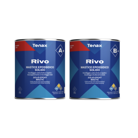 Клей эпоксидный Tenax RIVO 15 (A+B) Nero (черный), 1+1 л (RIVBLACK)