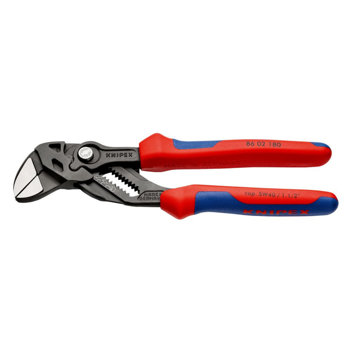 Кліщі переставно-гайковий ключ Knipex, 180 мм (86 02 180)