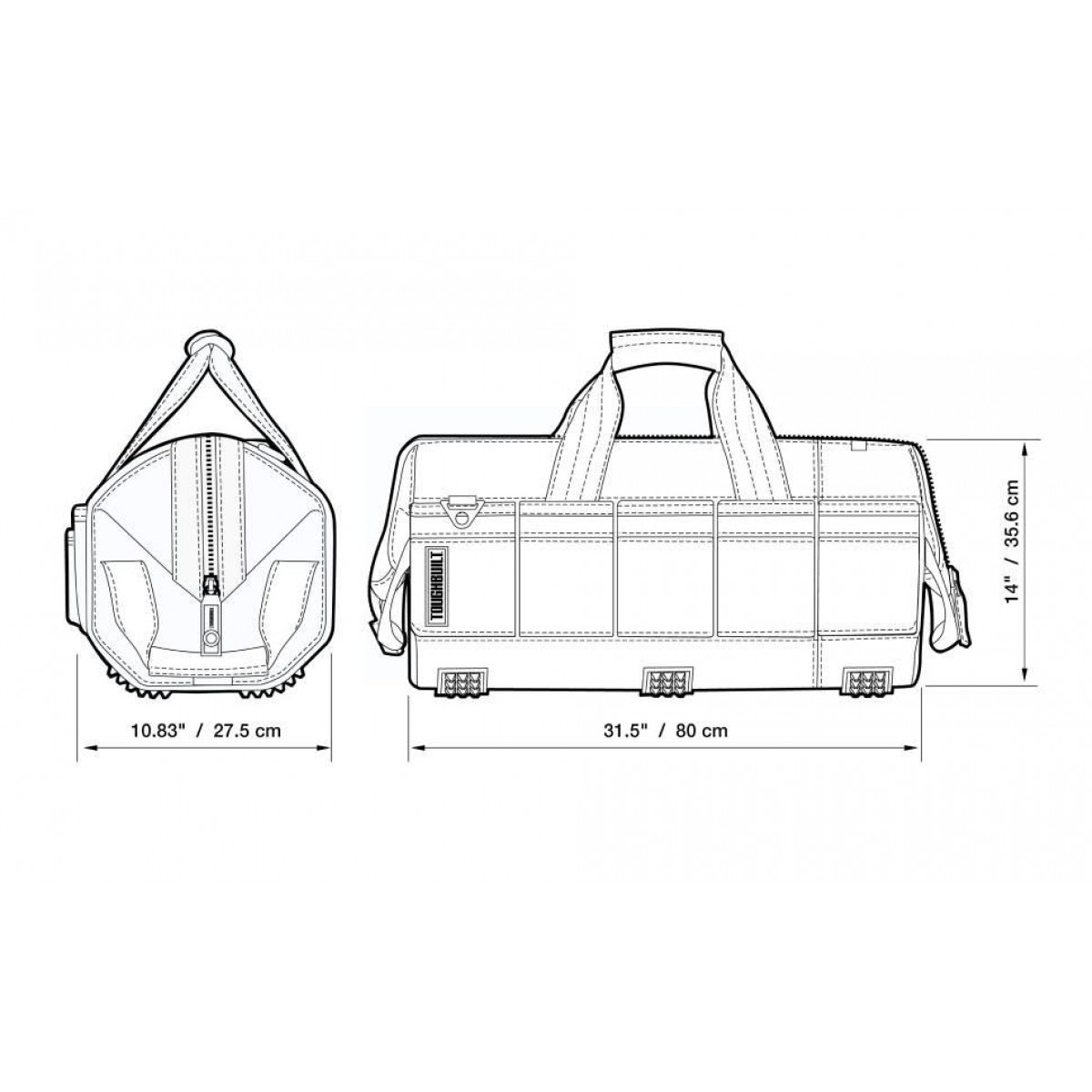 Сумка для инструментов ToughBuilt Contractor,  800 x 275 x 356 мм (TB-60-26)