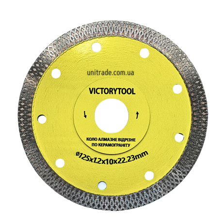 Алмазный диск для плитки VICTORYTOOL 125 мм 125х1,2х22,23 (125100)