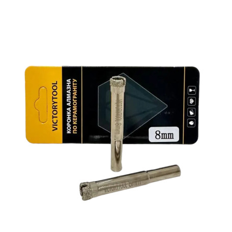 Алмазная коронка VICTORYTOOL 8 мм/2 шт., под дрель (v008-2)
