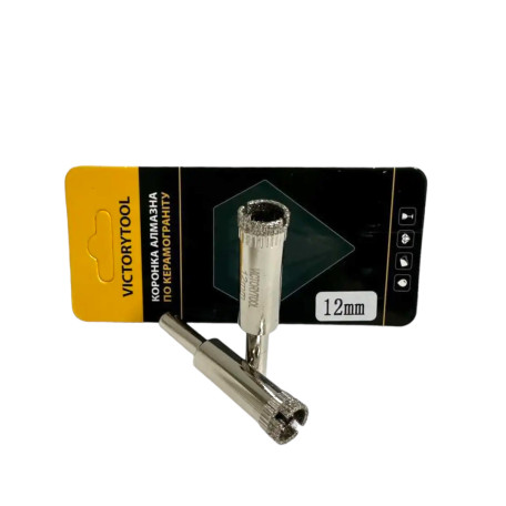Алмазная коронка VICTORYTOOL 12 мм/2 шт., под дрель (v012-2)