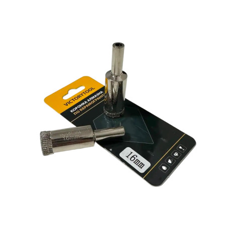 Алмазная коронка VICTORYTOOL 16 мм/2 шт., под дрель (v016-2)