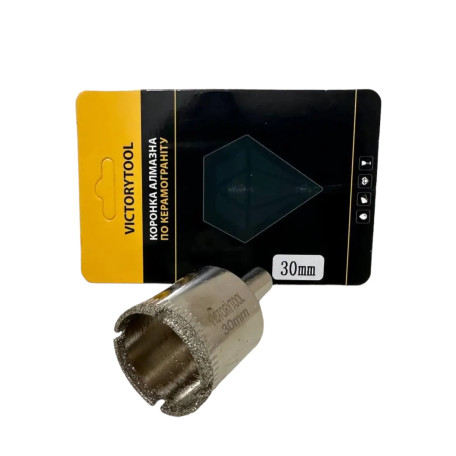 Алмазная коронка VICTORYTOOL 30 мм, под дрель (v030)