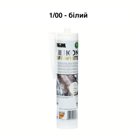 Силиконовый герметик WIM OFF-WHITE, белый, 310 мл (1/00OFF)