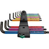 Набір Г-подібних ключів, метричних, Wera 950 SPKL/9 SM N SB Multicolour, BlackLaser (05073593001)