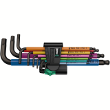 Набор Г-образных ключей WERA, 950/9 Hex-Plus Multicolour 1, метрических, BlackLaser (05022089001)